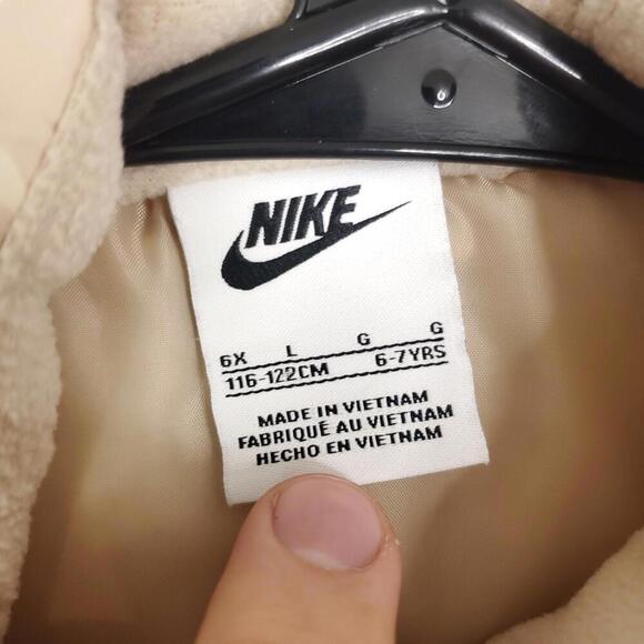 Nike Vest Kids 6x Large Puffer Full Zip Up Graphic Logo - Picture 4 of 8